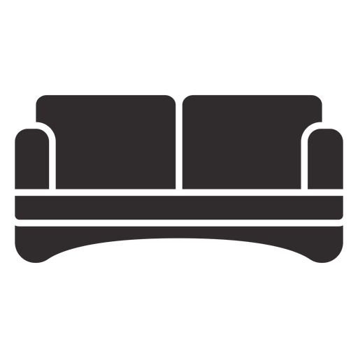 Two seater sofa black PNG Design