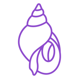 Traço de concha de búzio Desenho PNG Transparent PNG