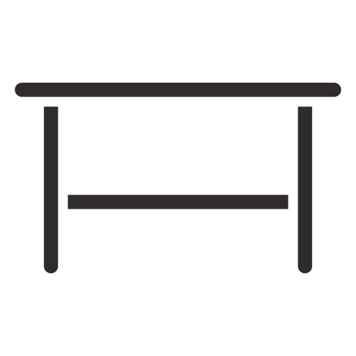Wooden stool black PNG Design