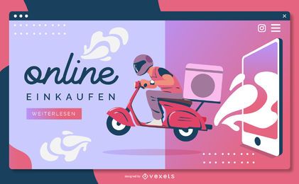 Online kaufen Landingpage Vorlage