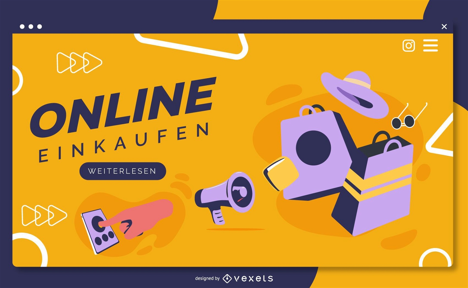 Online-Shopping deutsche Landingpage