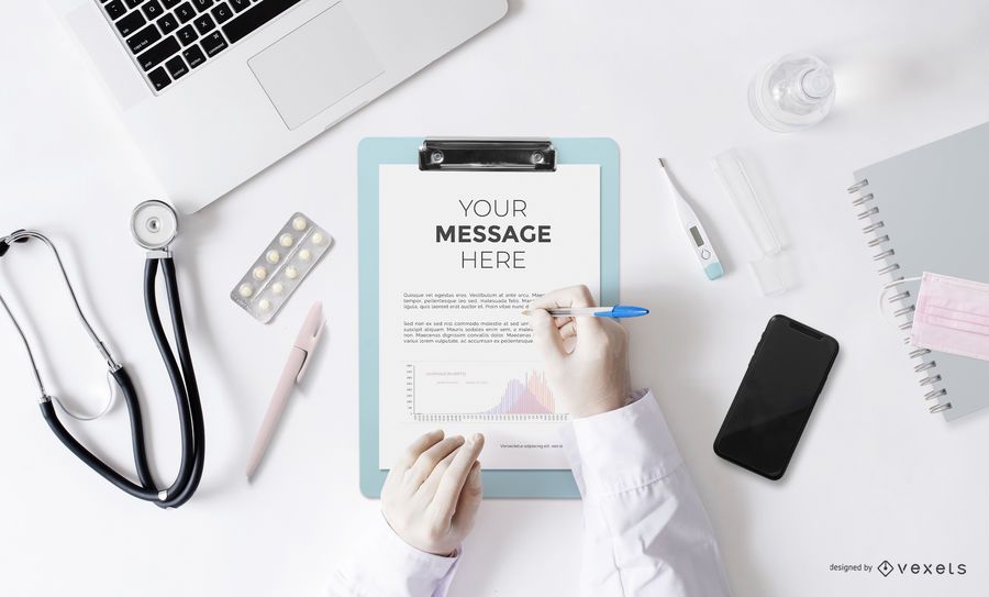 Health Clipboard Mockup Design Health Clipboard Mockup Design