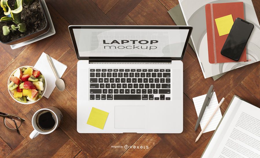 Work From Home Laptop Mockup Work From Home Laptop Mockup