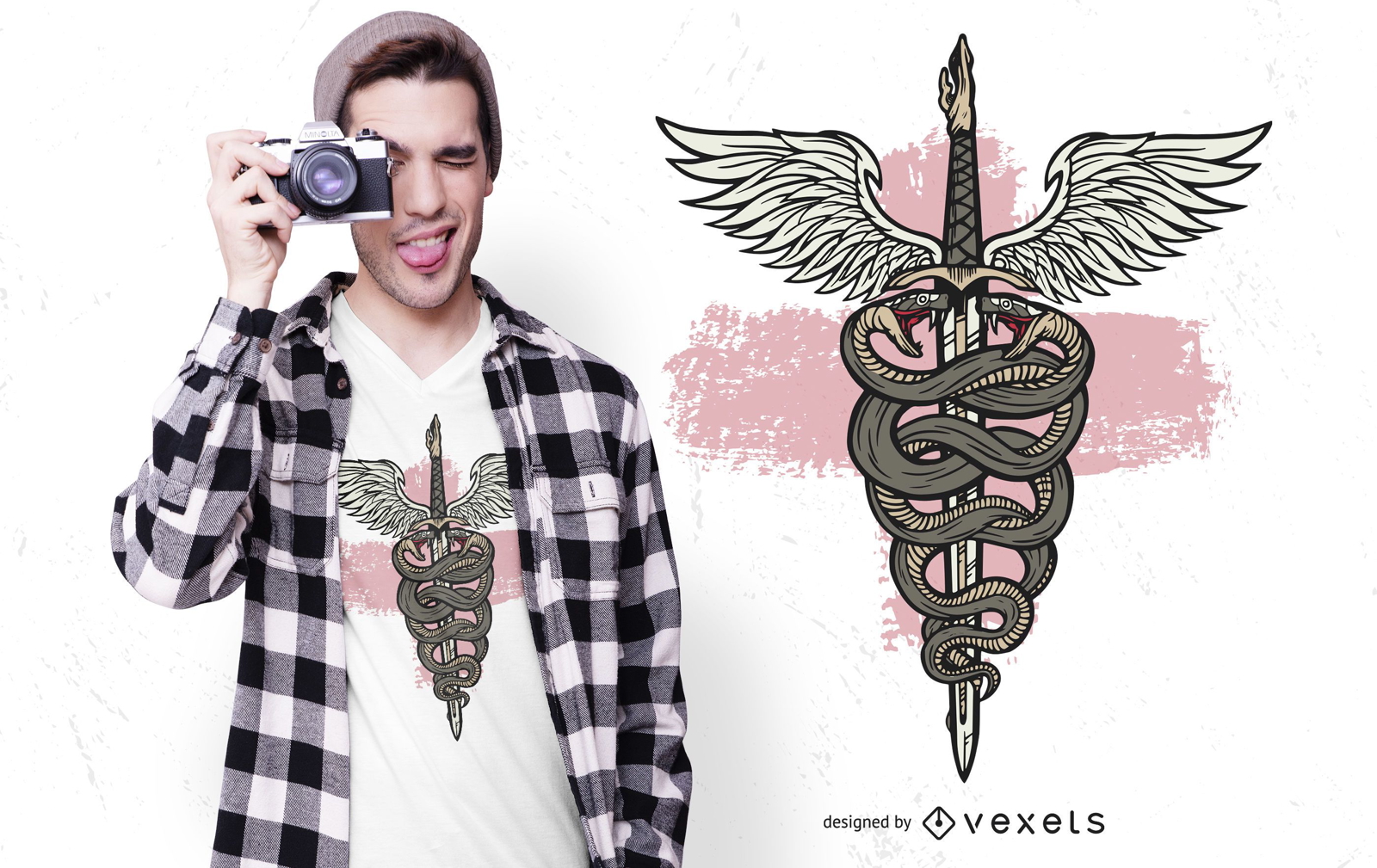 Asclepius Sword T-shirt Design