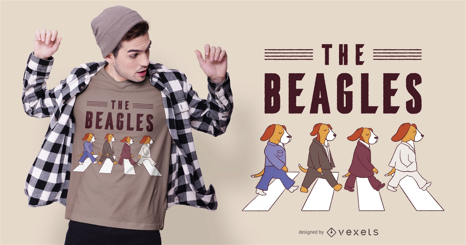 Design de camiseta de cachorro Beagles