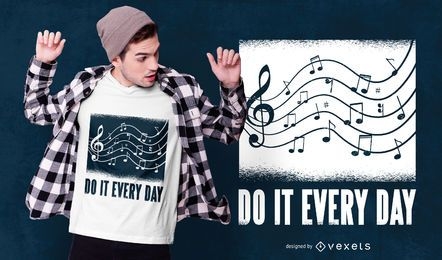 Music Text T-shirt Design