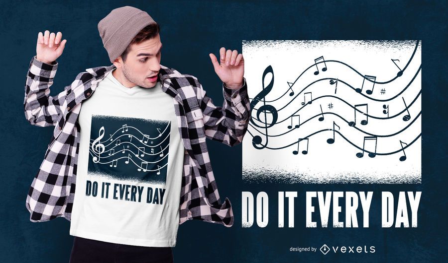 Music Text T-shirt Design Music Text T-shirt Design