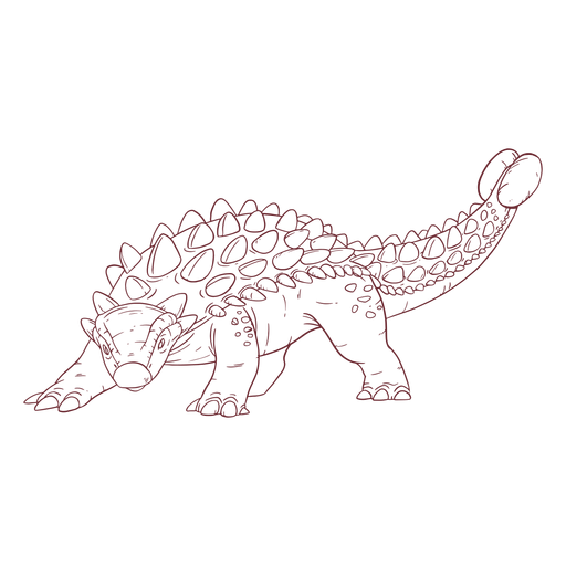Ankylosaurus dinosaur drawn