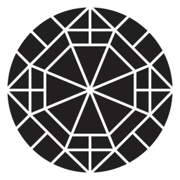 Awesome circle crystal PNG Design