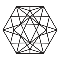 Impresionante hexágono de cristal Diseño PNG