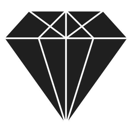 Impresionante diamante de cristal negro Diseño PNG
