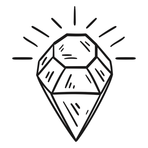 Awesome shining diamond icon PNG Design