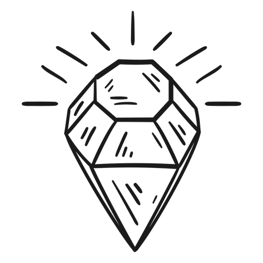 Impresionante icono de diamante brillante Diseño PNG