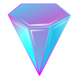 Cores de gradiente de diamante de cristal