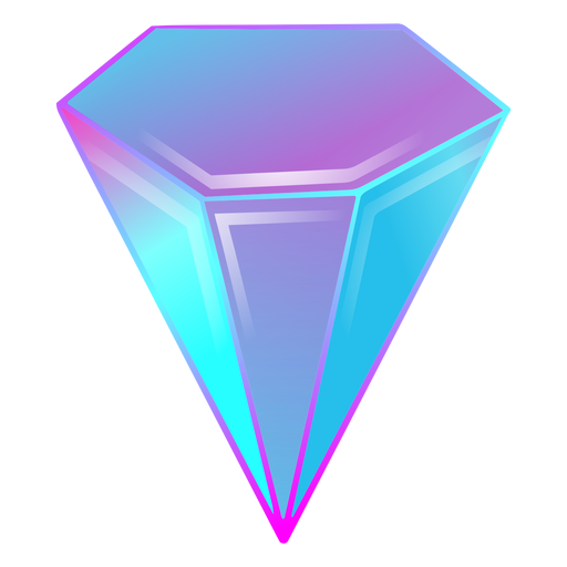 Kristalldiamant-Verlaufsfarben PNG-Design