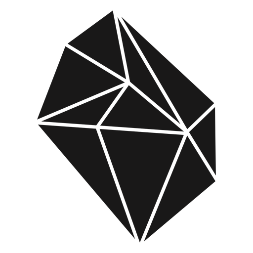 Black chunk crystal PNG Design