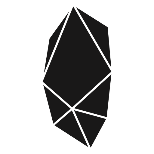 Black crystal block PNG Design