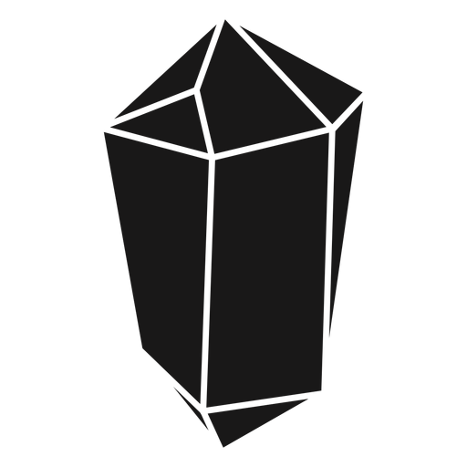 Black crystal prism PNG Design
