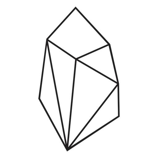 Block of crystal icon PNG Design