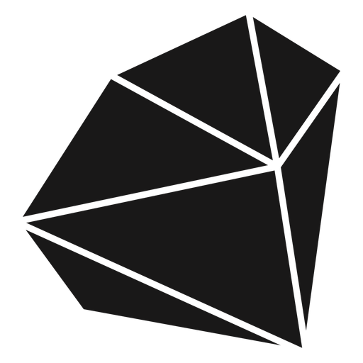 Blockform Kristall PNG-Design