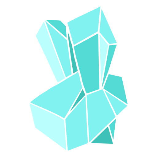 Blue chunk crystals PNG Design
