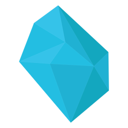 Blaues Stück Kristall PNG-Design