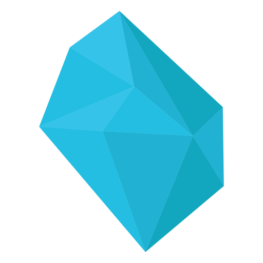 Blue chunk of crystal PNG Design