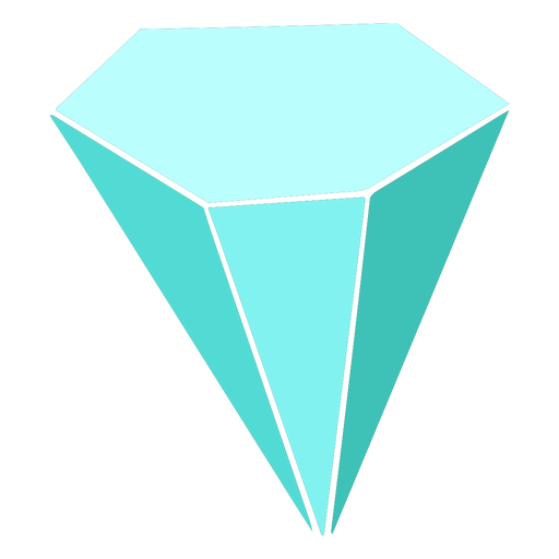 Blauer k?hler Diamantkristall PNG-Design