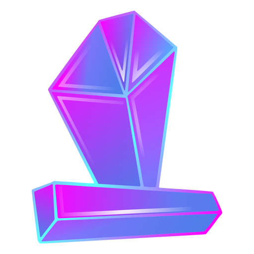 Cristales de colores brillantes Diseño PNG