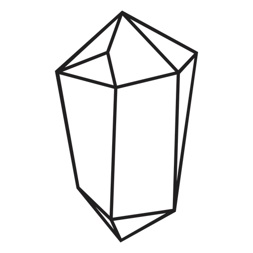Ícone simples de cristal de pedaço Desenho PNG