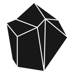Cristal negro grueso Diseño PNG