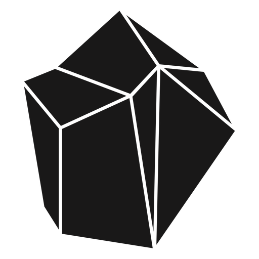 Klobiger schwarzer Kristall PNG-Design