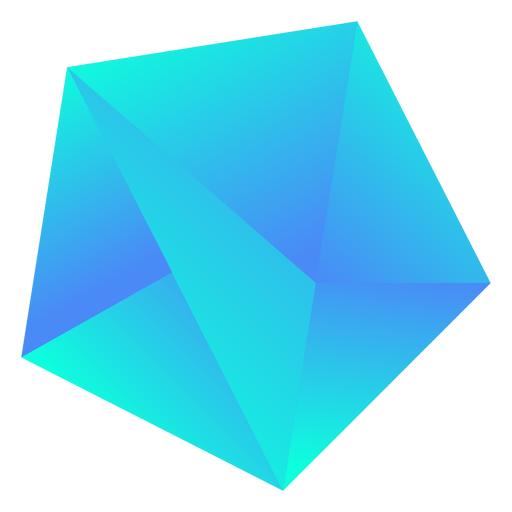 Klobiger kühler blauer Kristall PNG-Design