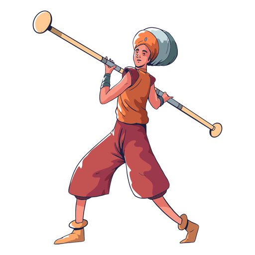 Circus performer character colorful PNG Design