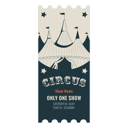 Bilhete de tenda de circo Transparent PNG