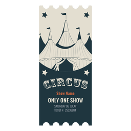 Circus tent ticket PNG Design