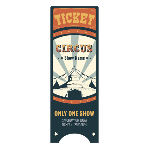 Circus tent ticket sample
