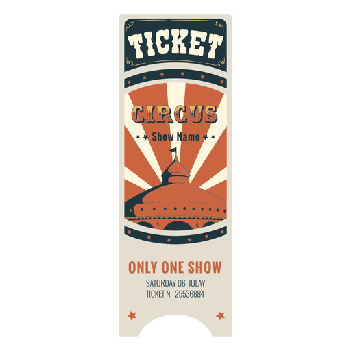Zirkus Ticket Probe PNG-Design