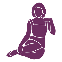 Elegante silueta pinup Diseño PNG