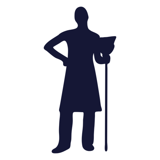 Cleaner broom silhouette PNG Design