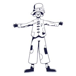 Clown circus character PNG Design
