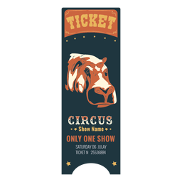Colored circus ticket PNG Design