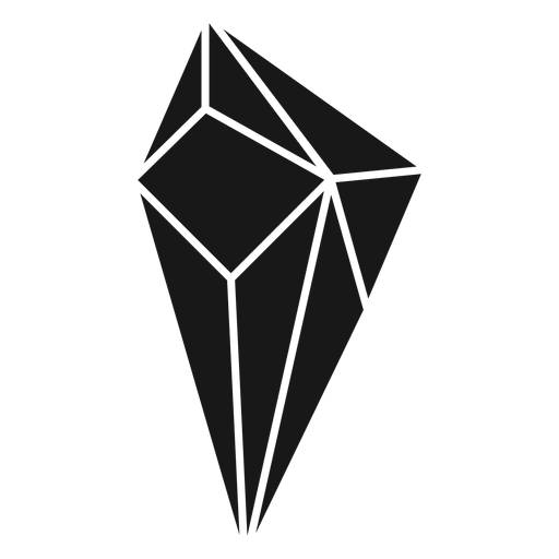 Cool black crystal shape PNG Design