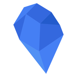 Cool blue crystal chunk PNG Design