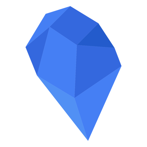 Cool blue crystal chunk PNG Design