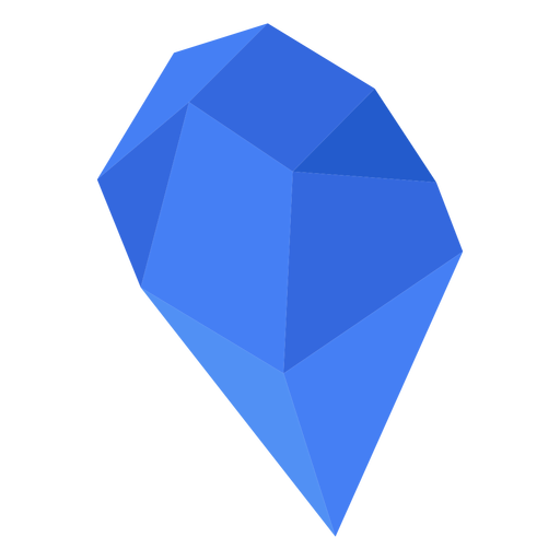 Cooles blaues Kristallstück PNG-Design
