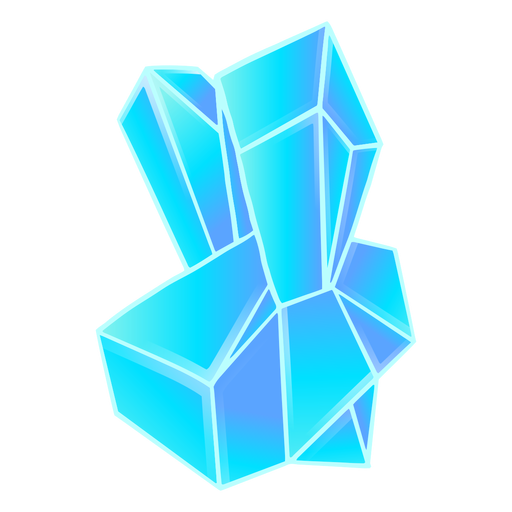 K?hle blaue Kristalle PNG-Design