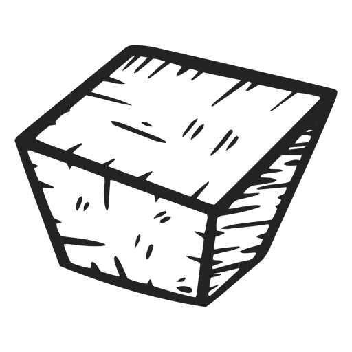 Cool cube crystal PNG Design