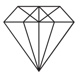 Ícone simples de diamante legal