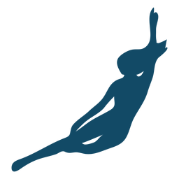 Cool pose underwater silhouette PNG Design